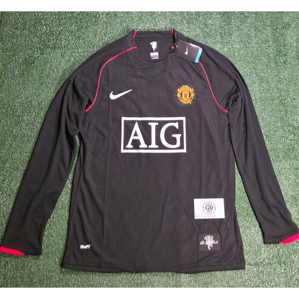Manchester United Ronaldo #7 2007/08 Away Jersey – Long Sleeve Size Large